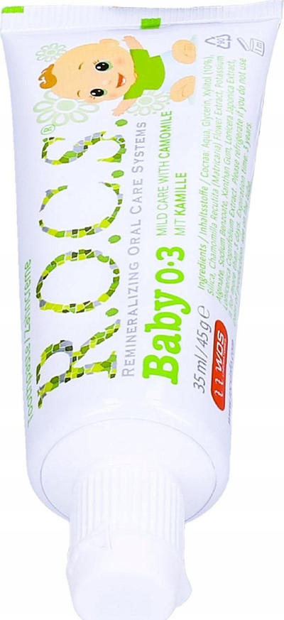 Pastë dhëmbësh për bebe R.O.C.S. Baby 0-3, me kamomil, pa fluor, 45g