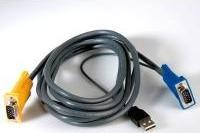 Kabllo KVM VALUE 11.99.5501, USB VGA, 3 m, gri