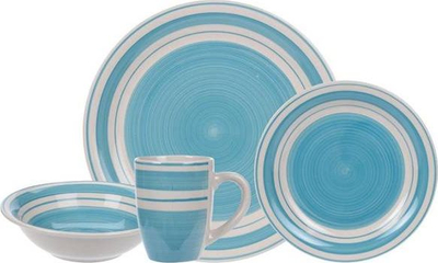 Servis darke Dining Set Complete, 16 pjesë, qeramikë, bezhë blu