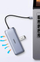 Adapter USB C Ugreen 70301 9‑në‑1, HDMI DP VGA, RJ45 USB 3.0, gri metalik