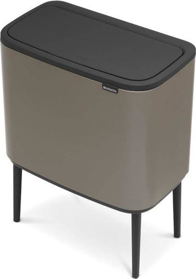 Kosh plehrash Brabantia BO Touch Bin, 3x11L, me kapak Touch, platini