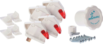 Dry magnetik i sigurisë Dreambaby, 4 copë, të bardha