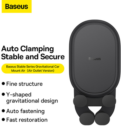 Mbajtëse celulari Baseus Stable Air, e zezë