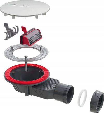 Shkarkues dushe Wirquin Slim Plus, Fi90mm, membran silikoni, krom