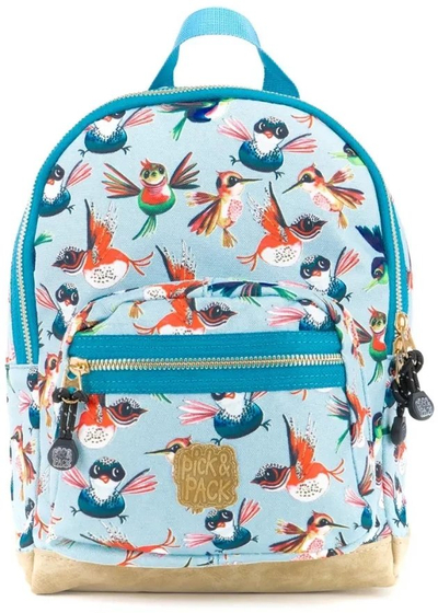 Çantë shpine Pick & PACK Backpack Birds S, për fëmijë, blu