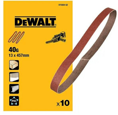 Rrip zmerile DEWALT DT3604-QZ, 13 x 457mm, 40G, set 10 copë