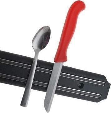Shirit magnetik Iso Trade, 32.5 cm, për thika edhe vegla, i zi