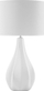 Lampë tavoline Beliani Santee, porcelan, 60 cm, e bardhë