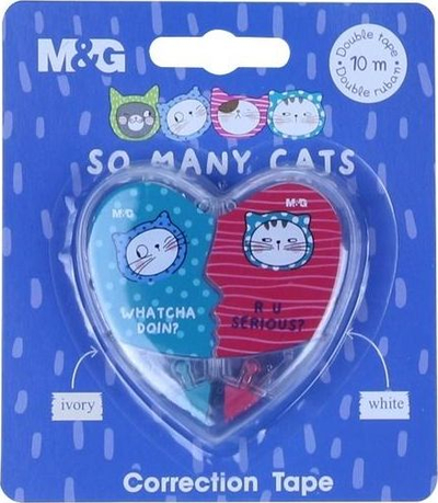 Shirit korrektues M&G "So many cats", 5x5 mm, 2 copë
