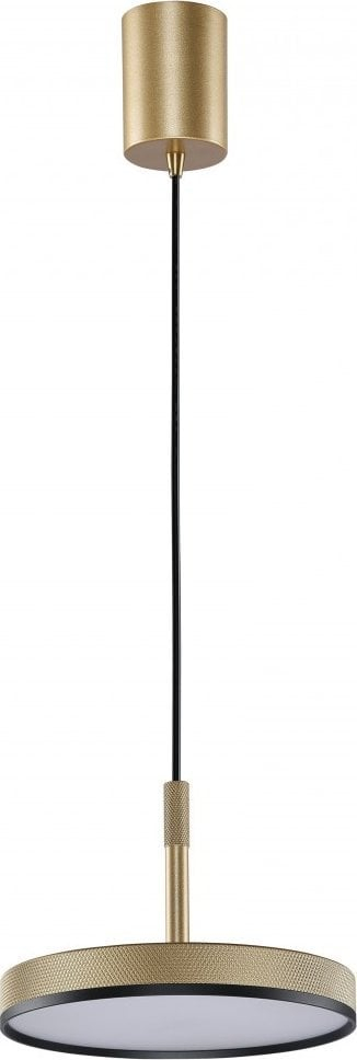 Llampë varëse Viokef Don LED, Ø20 cm, metal, ngjyrë e artë