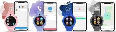 Ora inteligjente për fëmijë Bemi Moki, 1.32", GPS WiFi, gri