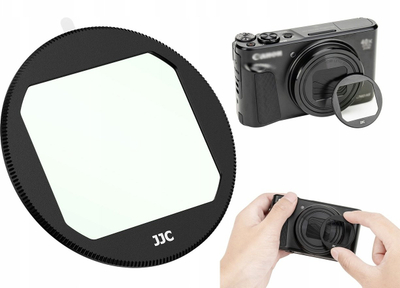 УВ филтер JJC со ултра ниска рефлексија, за Канон PowerShot SX740 HS, заштитен, црн