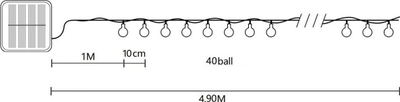 Декоративно градинарско светло Garland Chain, 4.9m, 40 LED, повеќебојно