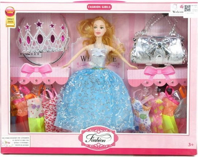 Сет кукла Бигтојс BLAL8977, кукла со гардероба, со круна, повеќебојна