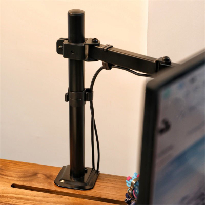 Qëndrim çeliku Mozos MS02, lartësi 400 mm, kapacitet 9 kg, i zi