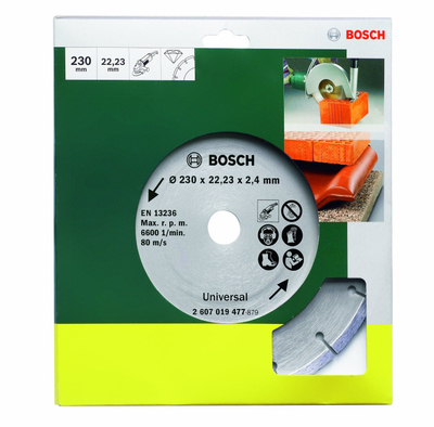 Disk prerës për pllaka Bosch Promoline 2607019477, 230mm, diamant, gri