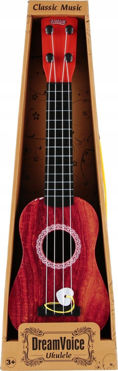 Ukulele lodër DreamVoice Classic Music, 48cm, për fëmijë 3+, shumëngjyrësh