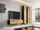 Dollap i varur Cama VIGO 180, 180x40x30 cm, sistem PUSH CLICK, i zi dhe dru lisi wotan