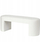 Puf i tapicuar Boltze SOLIN, MDF, 118x38x42 cm, i bardhë