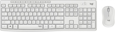Set tastierë dhe mi Logitech MK295 Silent Wireless, pa zhurmë, pa kabllo, e bardhë
