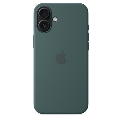 Apple iPhone 16 Plus Silicone Case with MagSafe, Lake Green (Seasonal)