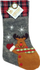Новогодишен чорап Godan Christmas Stocking Reindeer NW-SSZFR, филц, 51 cm, сив