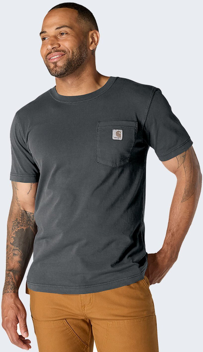 Блуза Carhartt Irvine Relaxed, џеб на градите, големина L, сива