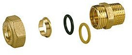 Përshtatës tranzicioni Giacomini R180M R180MY114, 1/2" x 15 mm, metalik