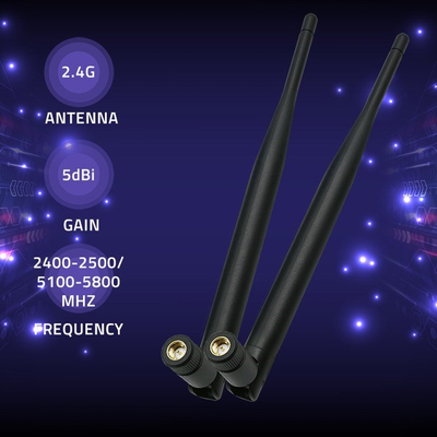 Antenë Wi Fi universale, dual band 2.4GHz 5GHz, 5dBi, e zezë
