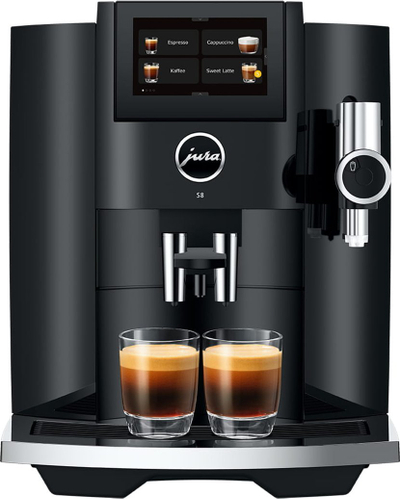 Aparat kafeje Jura S8, automatik, ekran me prekje 4.3", piano black i zi