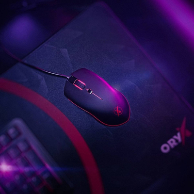 Mouse gaming Niceboy ORYX M220 Zen, 4200 DPI, USB, i zi me të kuqe