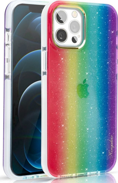 Kapak telefoni Kingxbar Ombre për iPhone 12 Pro Max, TPE, shumëngjyrësh