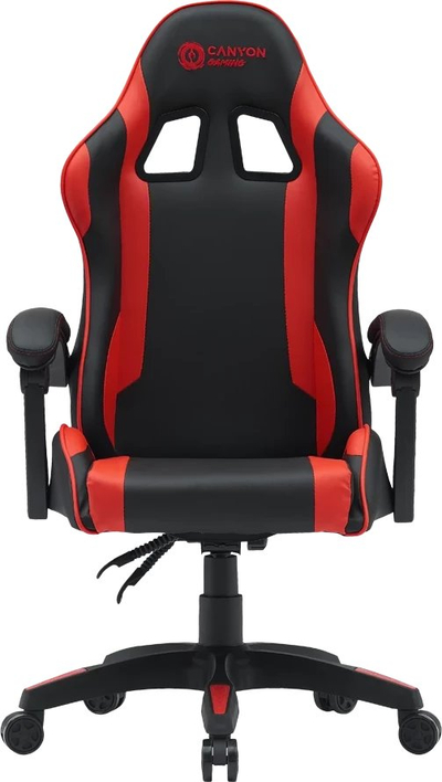 Karrige gaming Canyon CNE-SGCH2R, shpinore që rregullohet, jastëk për kokë edhe shpinë, zi me të kuqe