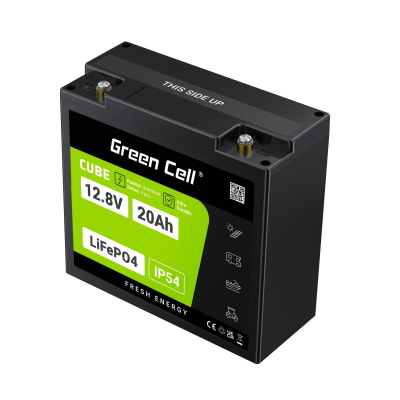 Bateri LiFePO4 Green Cell 20Ah, 12.8V, me BMS, e gjelbër