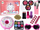 Set make up për kalamaj Lean Toys The Pretty Girl, me llak thonjsh dhe hije sysh, rozë