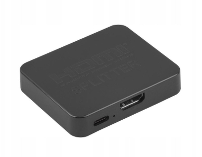 Ndarës video HDMI Lanberg, 2x HDMI, 4K, me USB C, i zi