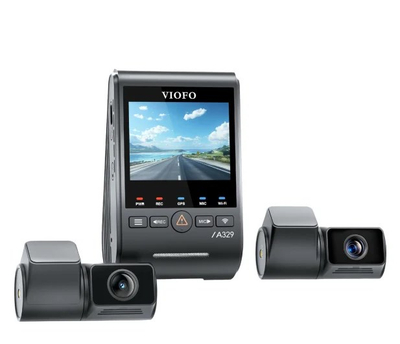 Kamerë makine Viofo A329T 3CH GPS, 4K UHD, Wi‑Fi, e zezë