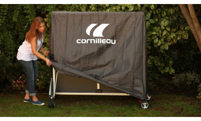 Mbulesë tavoline pingpongu Cornilleau Premium Plus, për tavolina të palosshme, material i papërshkueshëm nga uji, gri