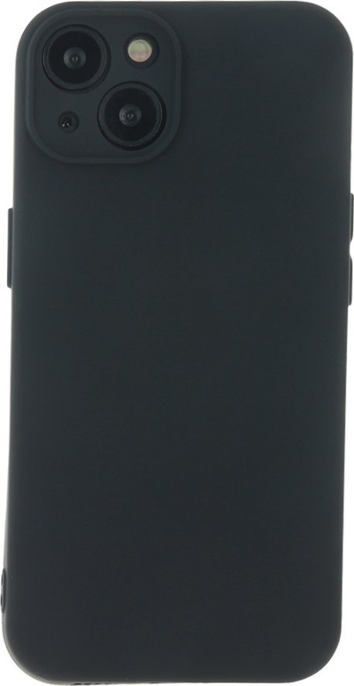 Set mbrojtës për telefon Xiaomi Redmi 13C, kapak silikoni, xham i kalit, i zi