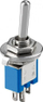 Ndërprerës miniaturë Wentronic Goobay 10014, 1x CO, 3 pina, strehë blu