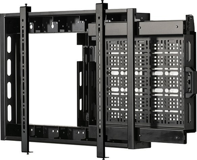 Mbajtëse muri për TV B-tech, me raft rrëshqitës AV, 46" - 75", e zezë