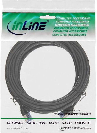 Kabllo rrjeti InLine 71900S 10m Cat6a U / FTP (STP) (71900S), e zezë