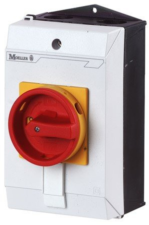 Çelës rrotullues Eaton T0-2-15679/I1/SVB, 3P 20A, IP65, i verdhë me të kuqe