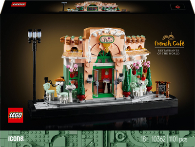 Set LEGO Icons French Café, model për zbukurim, për të rritur, shumëngjyrësh