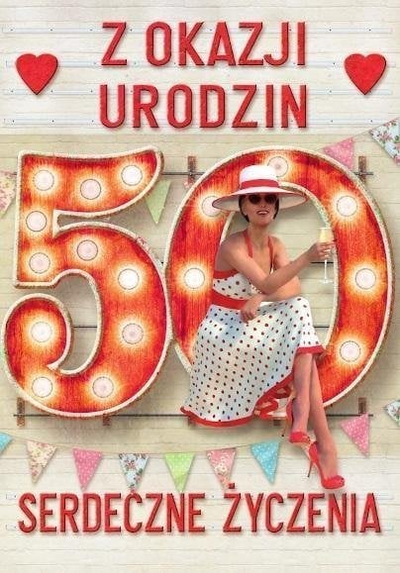 Kartolinë urimi Trend TDF25, ditëlindje 50 vjeç, madhësi e madhe