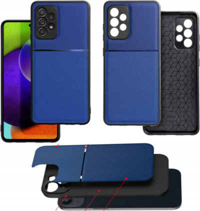 Mbrojtëse telefoni Noble Case për Xiaomi Redmi 12C, gome TPU e butë, me teksturë që s’rëshqet nga dora, blu