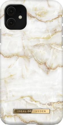 Mbulesë telefoni iDeal of Sweden Fashion, për iPhone 11 XR, Golden Pearl Marble, e bardhë me të artë