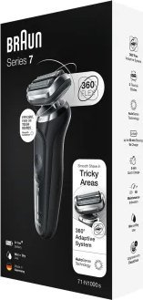 Rroje elektrike Braun Series 7 71 N1000s, kokë fleksibël, e argjendtë