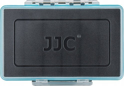 Kuti baterish JJC BC 36X18650, mban gjer në 6 bateri, plastike PC, gjysmë transparente blu
