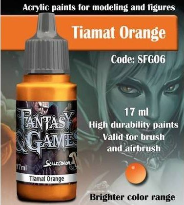 Bojë akrilike Scale75 Fantasy & Games Tiamat Orange, 17ml, portokalli e ndezur